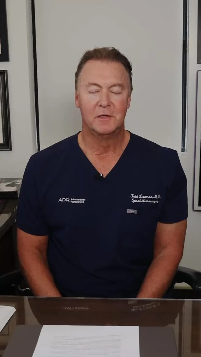Ready to explore alternatives to fusion? Here's how to start your journey with Dr. Lanman:  1. Contact our office or use our convenient online portal to upload your imaging (MRI, X-rays, and CT scans) and briefly describe your symptoms.  2. Dr. Lanman personally reviews all patient files to determine if you're a candidate for motion-preserving procedures like artificial disc replacement.  3. Our team may order additional tests to complete your diagnostic profile before scheduling your consultation.  4. We'll book your appointment when all necessary information is available, ensuring Dr. Lanman has everything needed to provide thorough, personalized answers at your first meeting.  Take the first step toward preserving your mobility today.
.
.
.
.
.
#ADRSpine #DrToddLanman #LanmanSpinalNeurosurgery  #artificialdiscreplacement #spinehealth #discreplacement #RestortativeMotionSpineSurgery #lumbardiscreplacement #neckpain #backpainrelief #neurosurgeon  #spinecare
